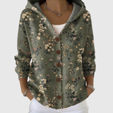 Maxence - Cardigan à capuche en maille à rayures colorées
