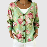 Niamh - Cardigan boutonné en maille en maille texturée