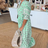 Mana - Robe Midi Florale Chic À Col EN V