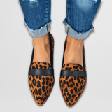 Helen - Sandales d'intérieur en cuir doux couleur kaki