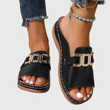 Kathryn - Sandales à boucle confortables avec détails dorés