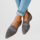 Helen - Sandales d'intérieur en cuir doux couleur kaki