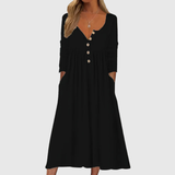 Zara - Robe Midi À Boutons Sur LE Devant