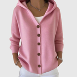 Ottoline - Cardigan à capuche en maille en chenille douce