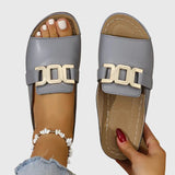 Kathryn - Sandales à boucle confortables avec détails dorés