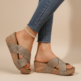 Oakley - Sandales à talons compensés au style boho