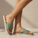 Josie - Sandales expressives en couleur vert menthe