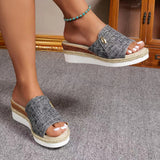 Talia - Sandales ergonomiques en teinte bleue