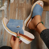 Talia - Sandales ergonomiques en teinte bleue