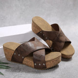 Oakley - Sandales à talons compensés au style boho